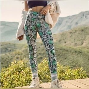 Free People Movement Lose Control Daisy Check Print Leggings - Medium